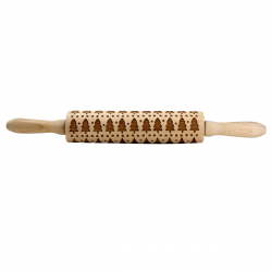 EC-HWROUL2 Rouleau à pâtisserie avec motif rennes EC-HWROUL2 Rouleau à pâtisserie avec motif rennes