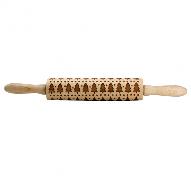 EC-HWROUL2 Rouleau à pâtisserie avec motif rennes EC-HWROUL2 Rouleau à pâtisserie avec motif rennes