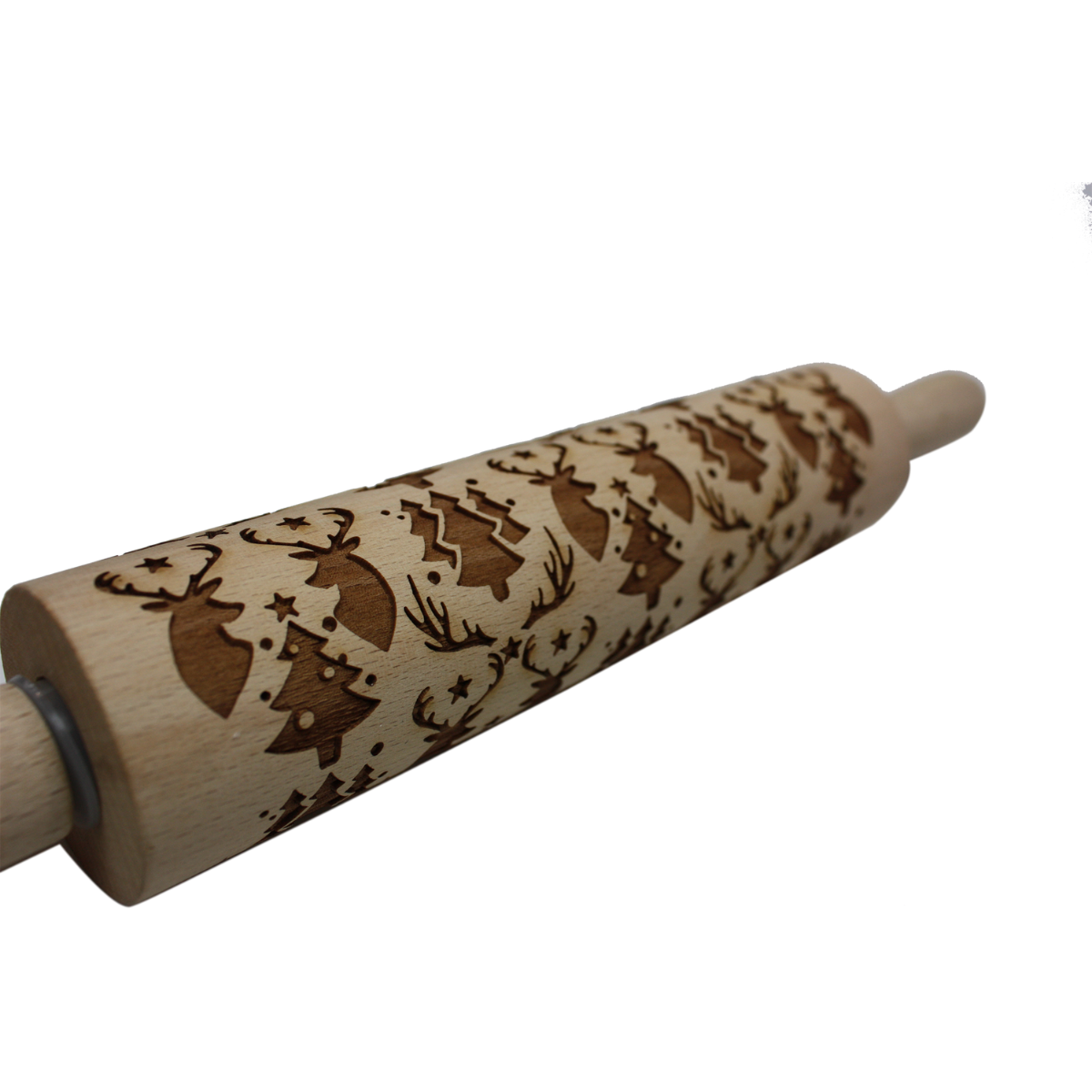 EC-HWROUL2 Rouleau à pâtisserie avec motif rennes
