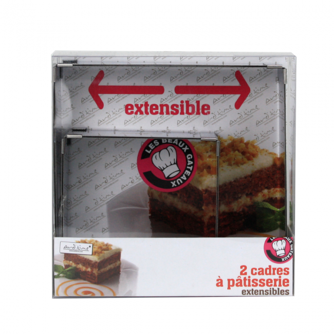 BG-2CAREXT Lot de 2 cadres extensibles, MES BEAUX GATEAUX BG-2CAREXT Lot de 2 cadres extensibles, MES BEAUX GATEAUX