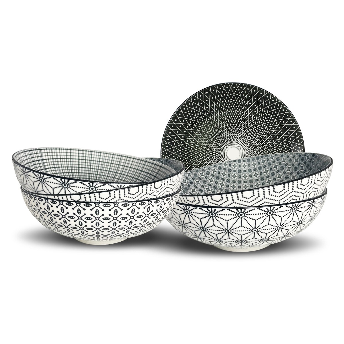 EC-6KOASCR21 Lot de 6 assiettes creuses, KOMAE