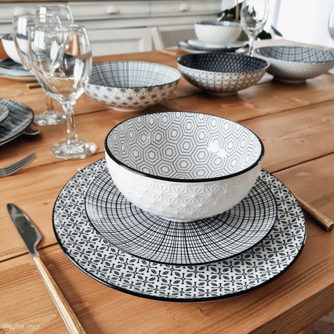 EC-6KOAS26 - Lot de 6 grandes assiettes, KOMAE