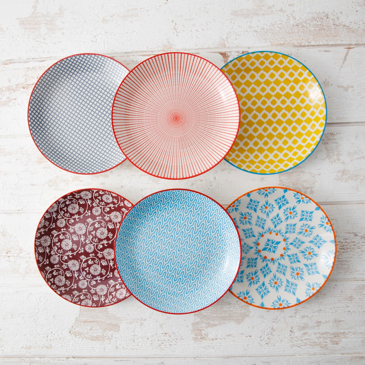 EC-SABSERV18-1 Service de 18 assiettes et bols design 3, SABAE