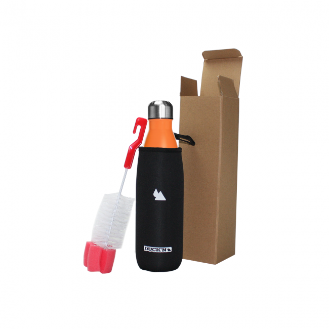 ECBOUTO Bouteille Isotherme Orange Abricot finition mate 500ML, Duck'n ECBOUTO Bouteille Isotherme Orange Abricot finition mate 500ML, Duck'n