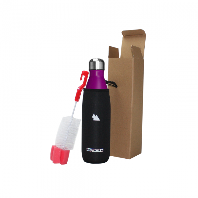 ECBOUTVIO Bouteille Isotherme Violette finition mate 500ML, Duck'n ECBOUTVIO Bouteille Isotherme Violette finition mate 500ML, Duck'n
