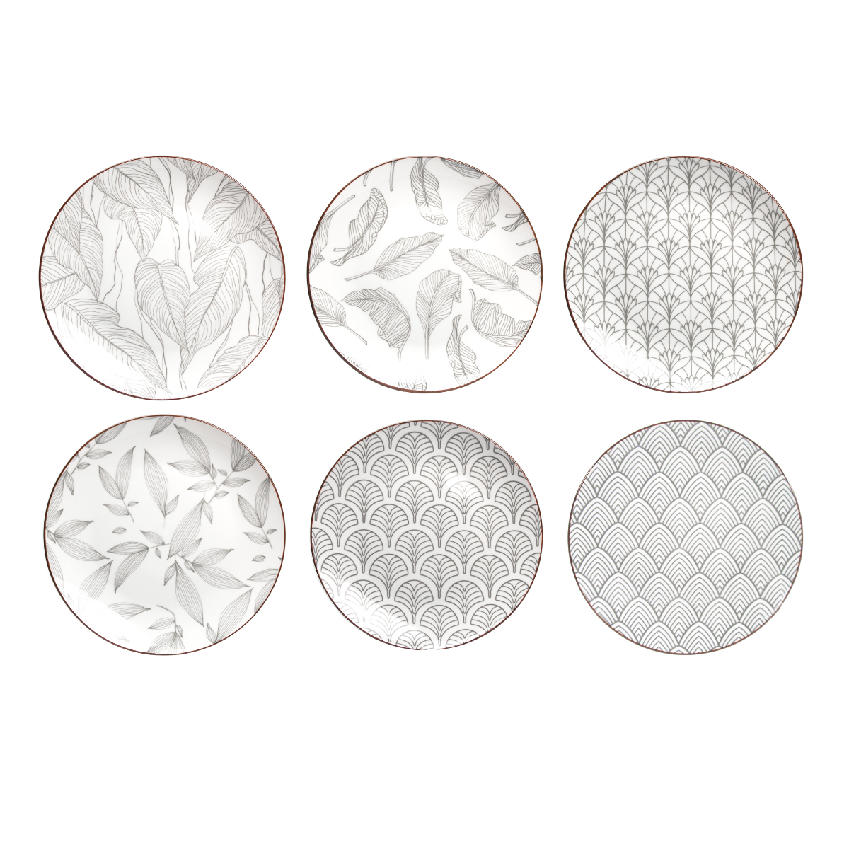 EC-SASSERV18 Service d'assiettes et bols 18 pièces, SASEBO