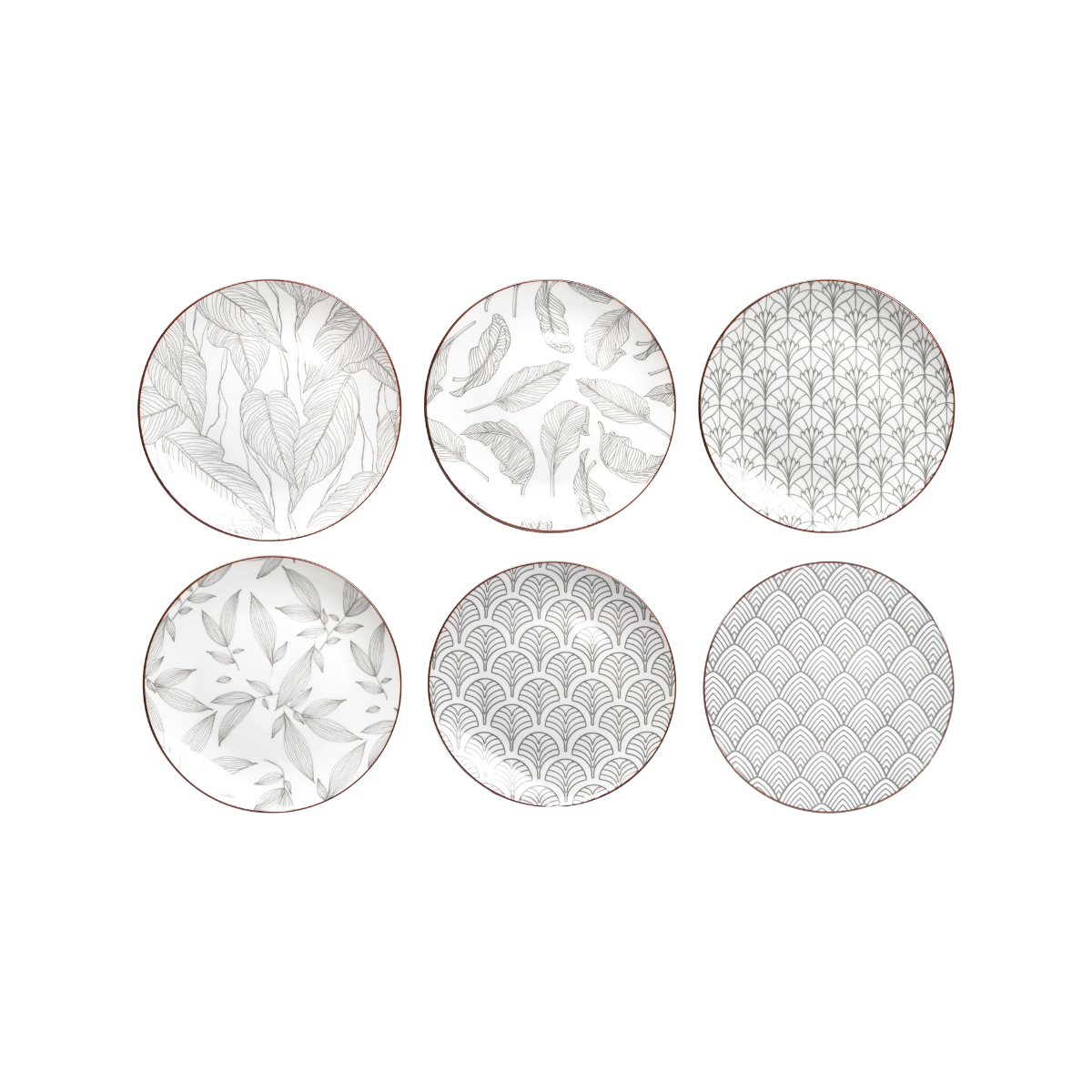 EC-SASSERV18 Service d'assiettes et bols 18 pièces, SASEBO