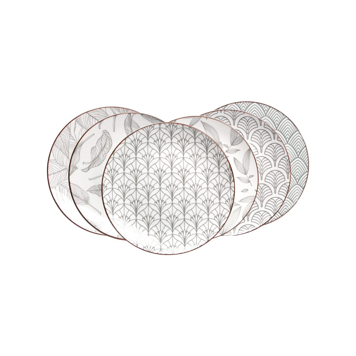 EC-SAS6ASPM Lot de 6 petites assiettes, SASEBO