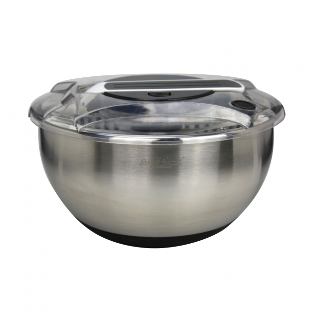 SS-ESSOINOX-NO Essoreuse à salade à piston avec saladier SS-ESSOINOX-NO Essoreuse à salade à piston avec saladier