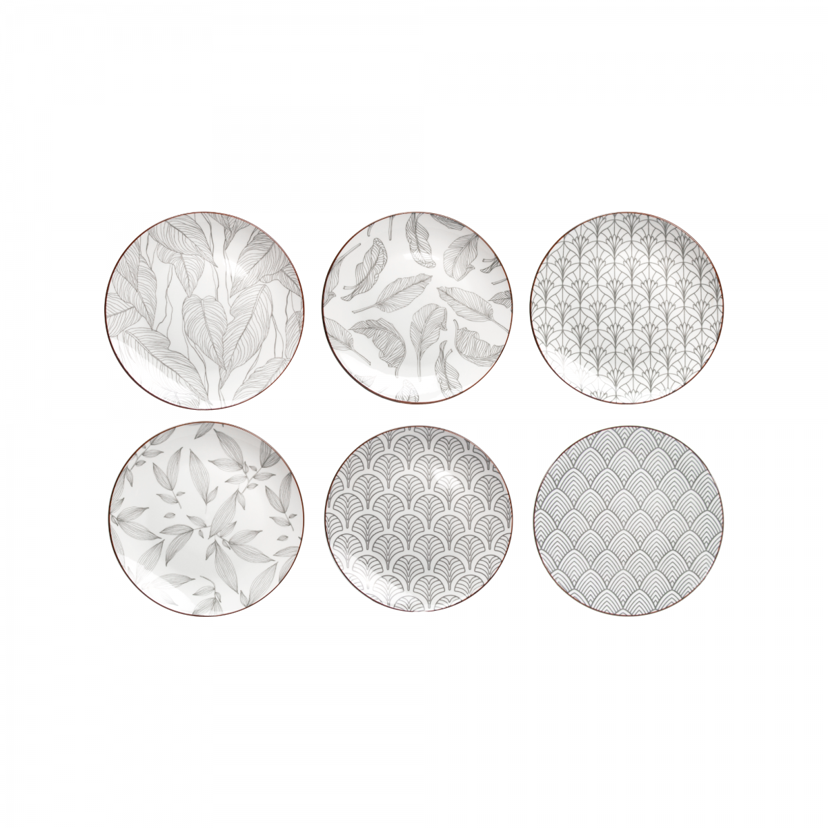 EC-SAS6ASPM Lot de 6 petites assiettes, SASEBO