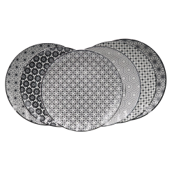 EC-6KOAS26-2 Lot de 6 assiettes, design 2, KOMAE EC-6KOAS26-2 Lot de 6 assiettes, design 2, KOMAE