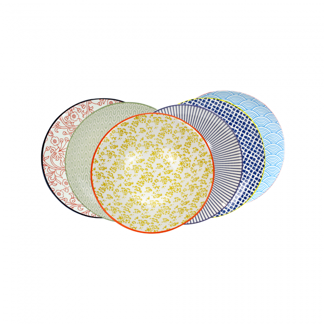 EC-6SABAS3 Lot de 6 assiettes à dessert design 2, SABAE