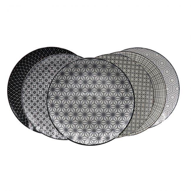 EC-6KOAS26 - Lot de 6 grandes assiettes, KOMAE