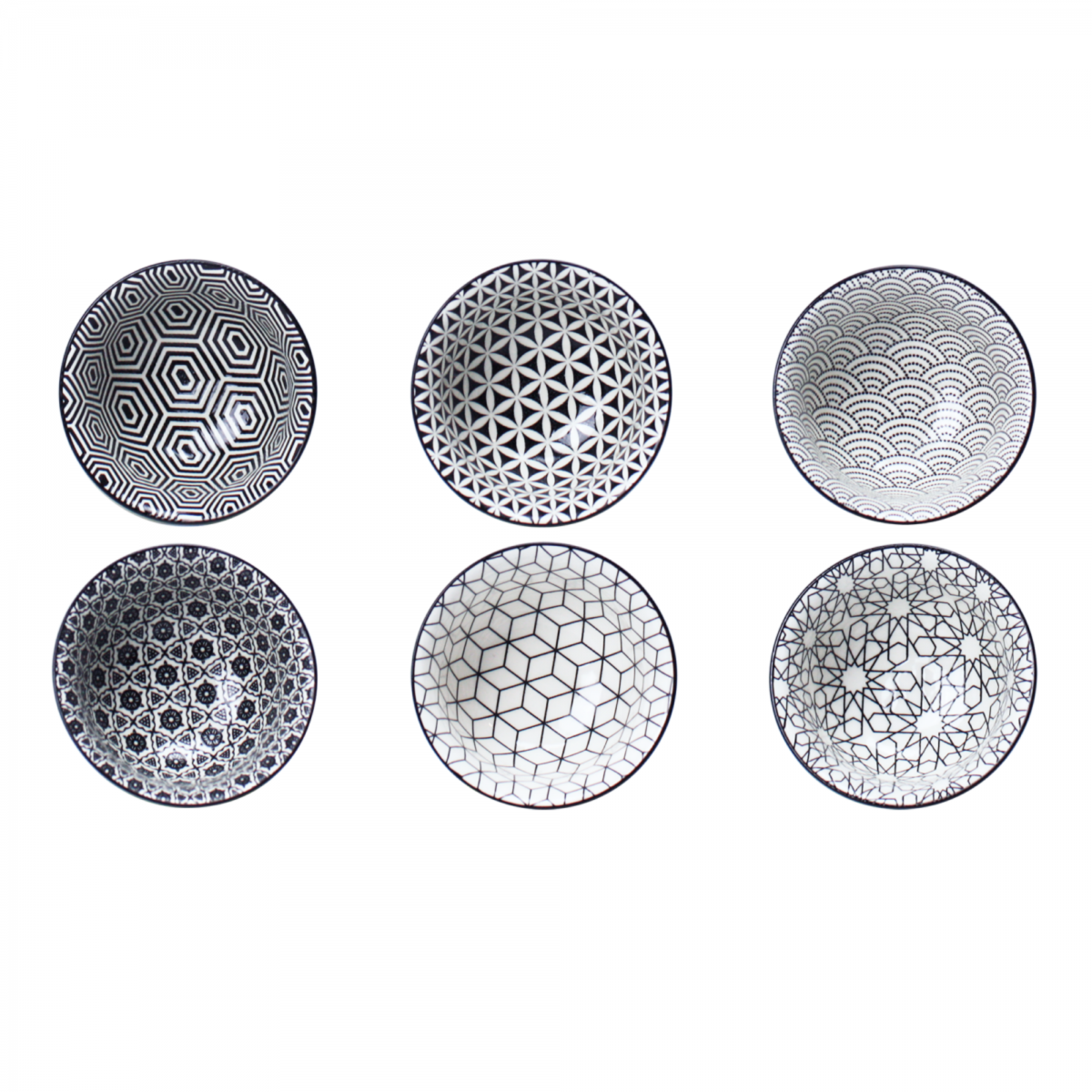 EC-6KIYOBOLPM Lot de 6 petits bols, KIYOSE