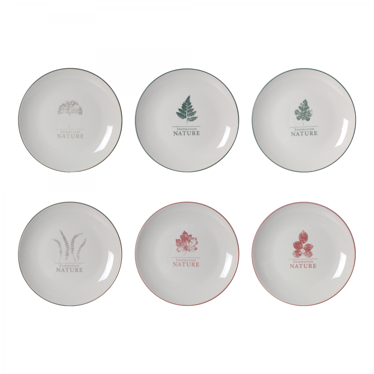 EC-SAS6ASPM Lot de 6 grandes assiettes, Hortus