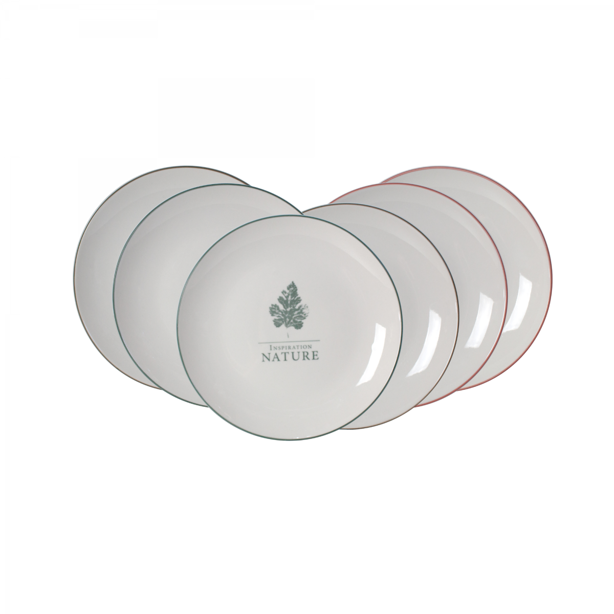 EC-SAS6ASPM Lot de 6 grandes assiettes, Hortus