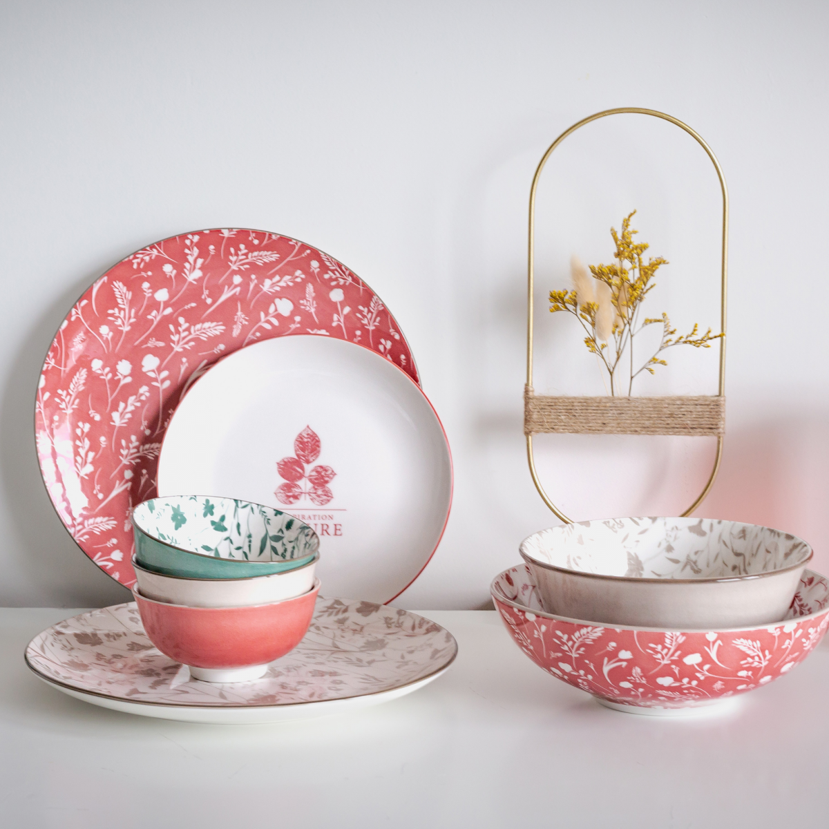 EC-SAS6ASPM Lot de 6 grandes assiettes, Hortus