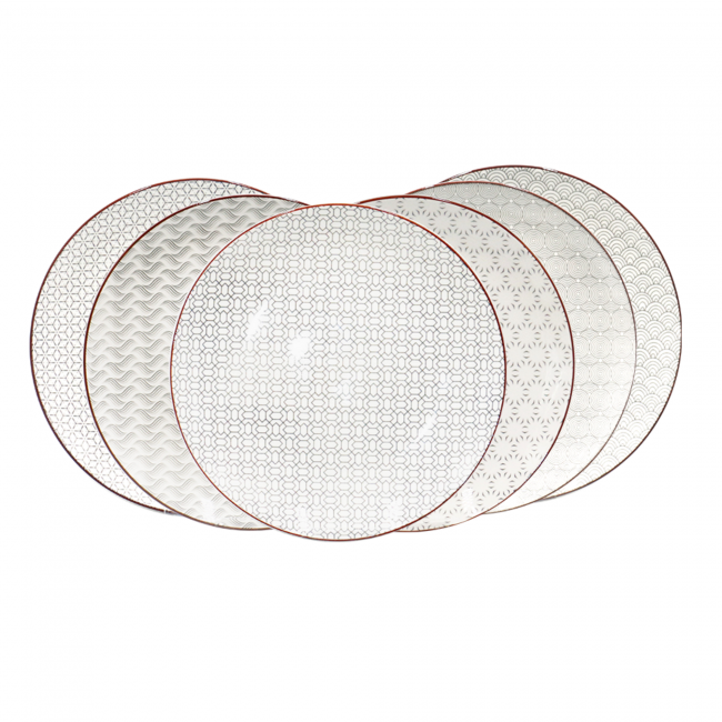 EC-SLO6ASGM Lot de 6 grandes assiettes, SLOW EC-SLO6ASGM Lot de 6 grandes assiettes, SLOW