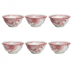 Lot de 6 médiums bols, LOUISE
