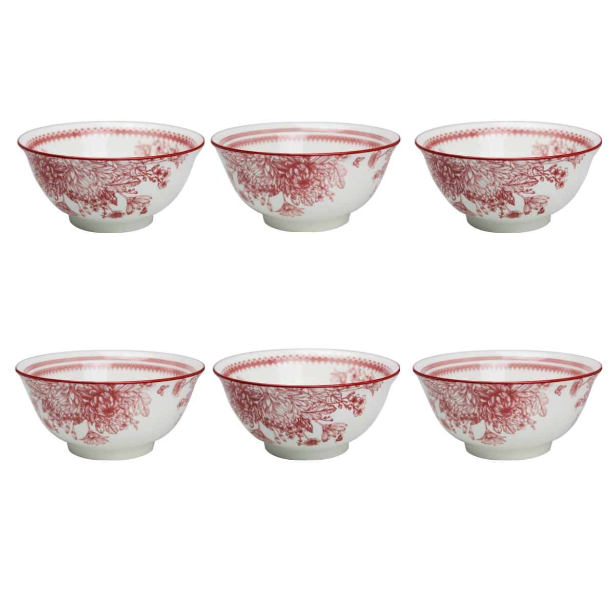 EC-LOU6BOL15 Lot de 6 grands bols, LOUISE