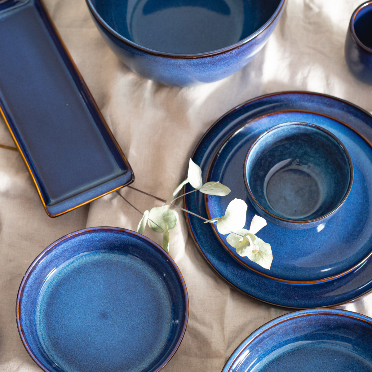 EC-BM6ASCR Lot de 6 assiettes creuses, BLUE MOON