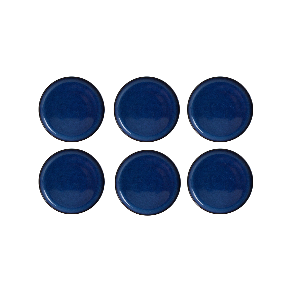 EC-BM6ASPM Lot de 6 petites assiettes à dessert, BLUE MOON
