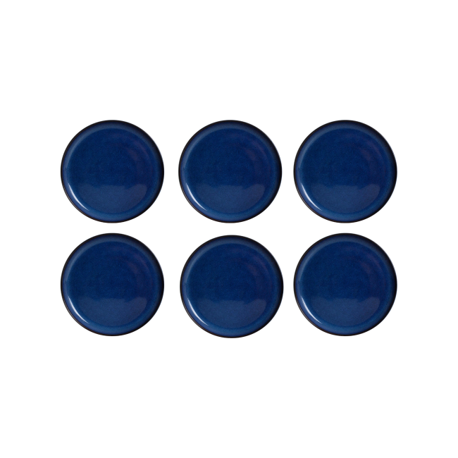 EC-BM6ASPM Lot de 6 petites assiettes à dessert, BLUE MOON EC-BM6ASPM Lot de 6 petites assiettes à dessert, BLUE MOON