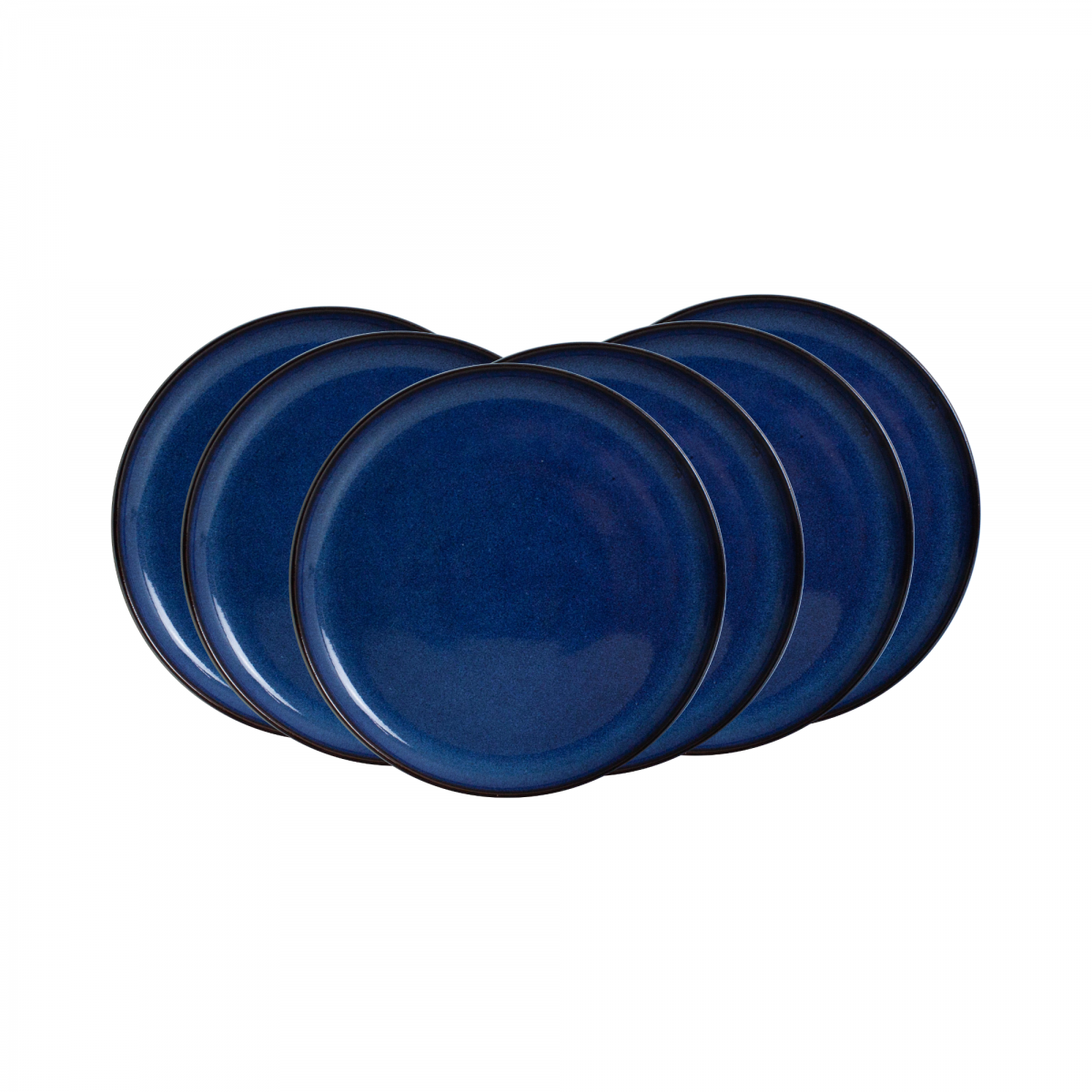 EC-BM6ASPM Lot de 6 petites assiettes à dessert, BLUE MOON