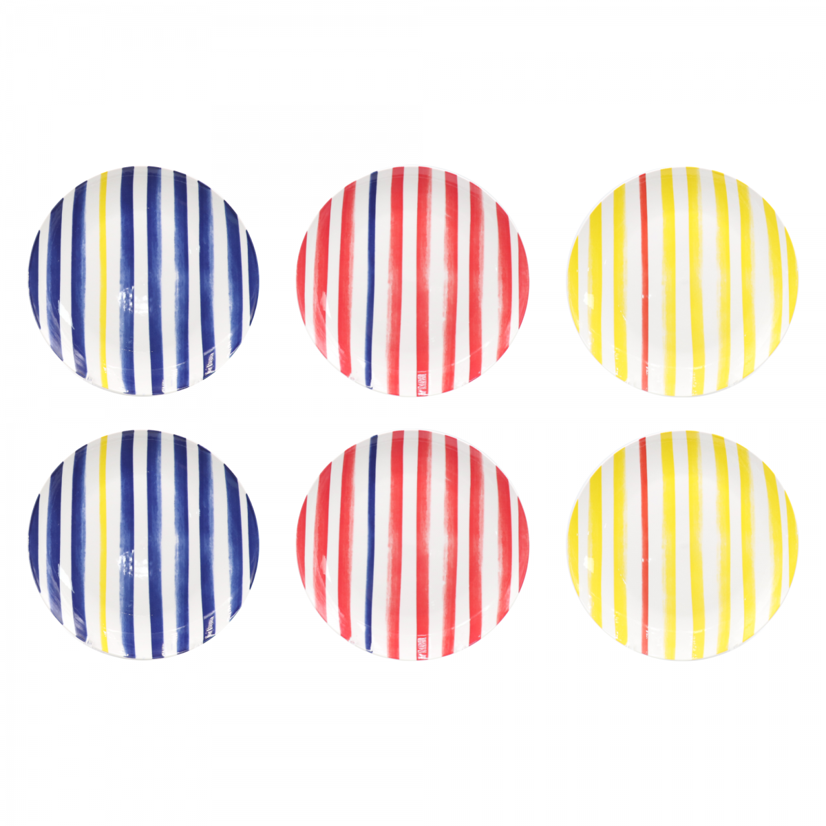 EC-LPC6ASGM Lot de 6 grandes assiettes, LE PETIT CABANON