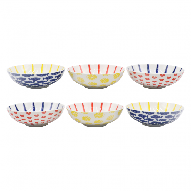 EC-LPC6ASCR Lot de 6 assiettes creuses, LE PETIT CABANON EC-LPC6ASCR Lot de 6 assiettes creuses, LE PETIT CABANON