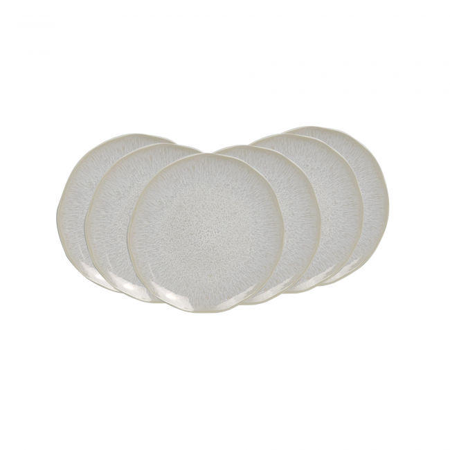 EC-NUB6ASPM Lot de 6 petites assiettes à dessert, NUAGE EC-NUB6ASPM Lot de 6 petites assiettes à dessert, NUAGE