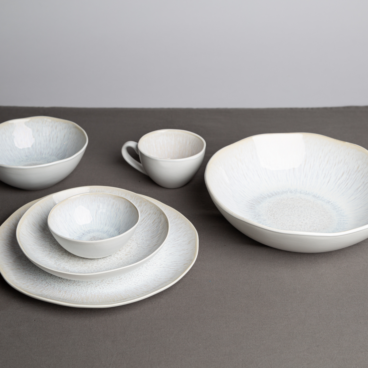 EC-NUB6ASPM Lot de 6 petites assiettes à dessert, NUAGE