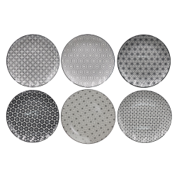EC-6KOAS26-2 Lot de 6 assiettes, design 2, KOMAE EC-6KOAS26-2 Lot de 6 assiettes, design 2, KOMAE