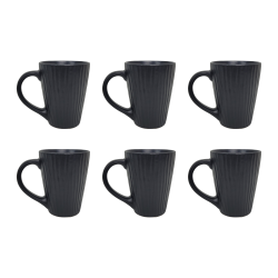 EC-SUG6MUG-1 Lot de 6 mugs noirs, SUGAR EC-SUG6MUG-1 Lot de 6 mugs noirs, SUGAR