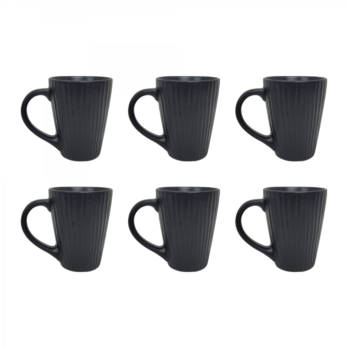 EC-SUG6MUG-1 Lot de 6 mugs noirs, SUGAR