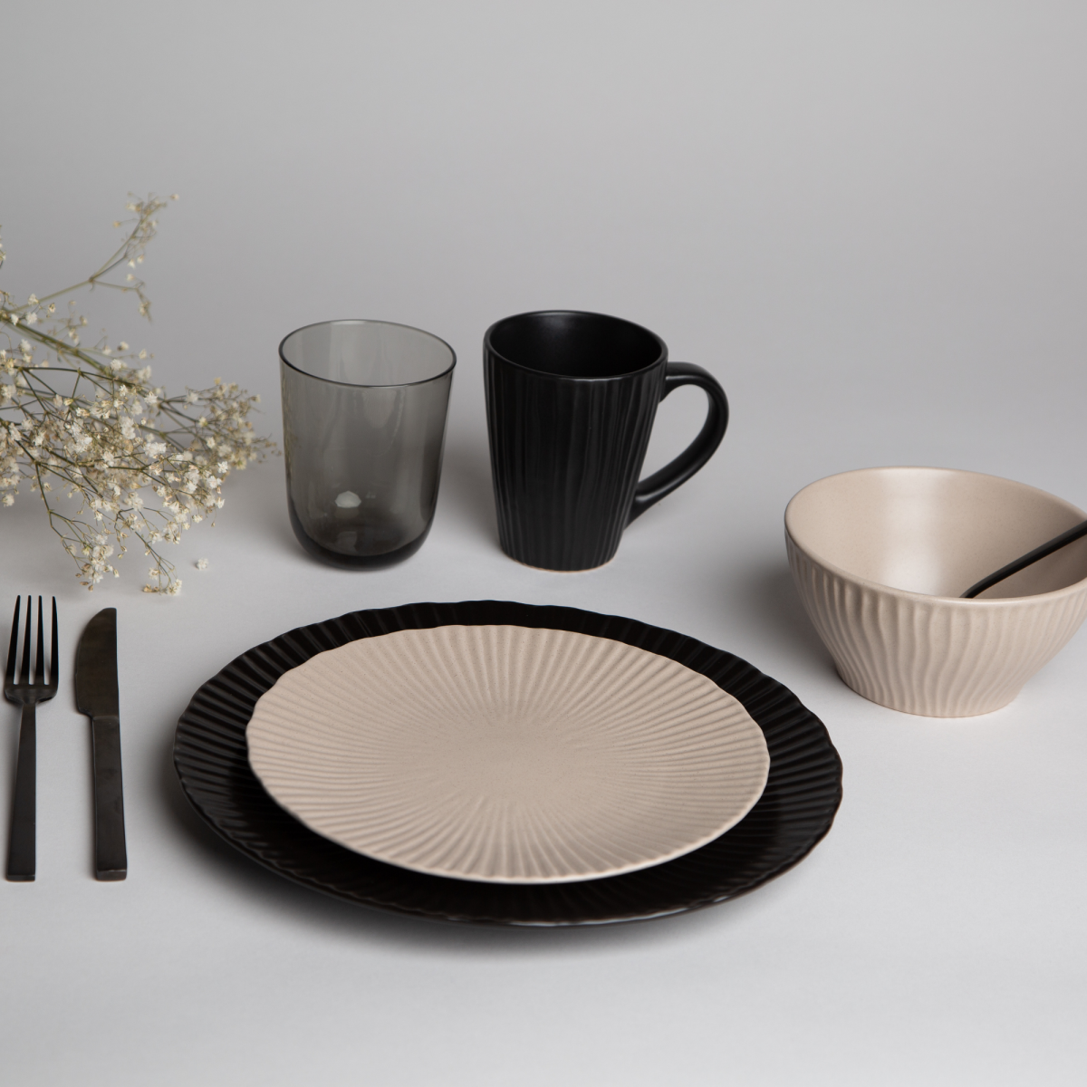 EC-SUG6MUG-1 Lot de 6 mugs noirs, SUGAR