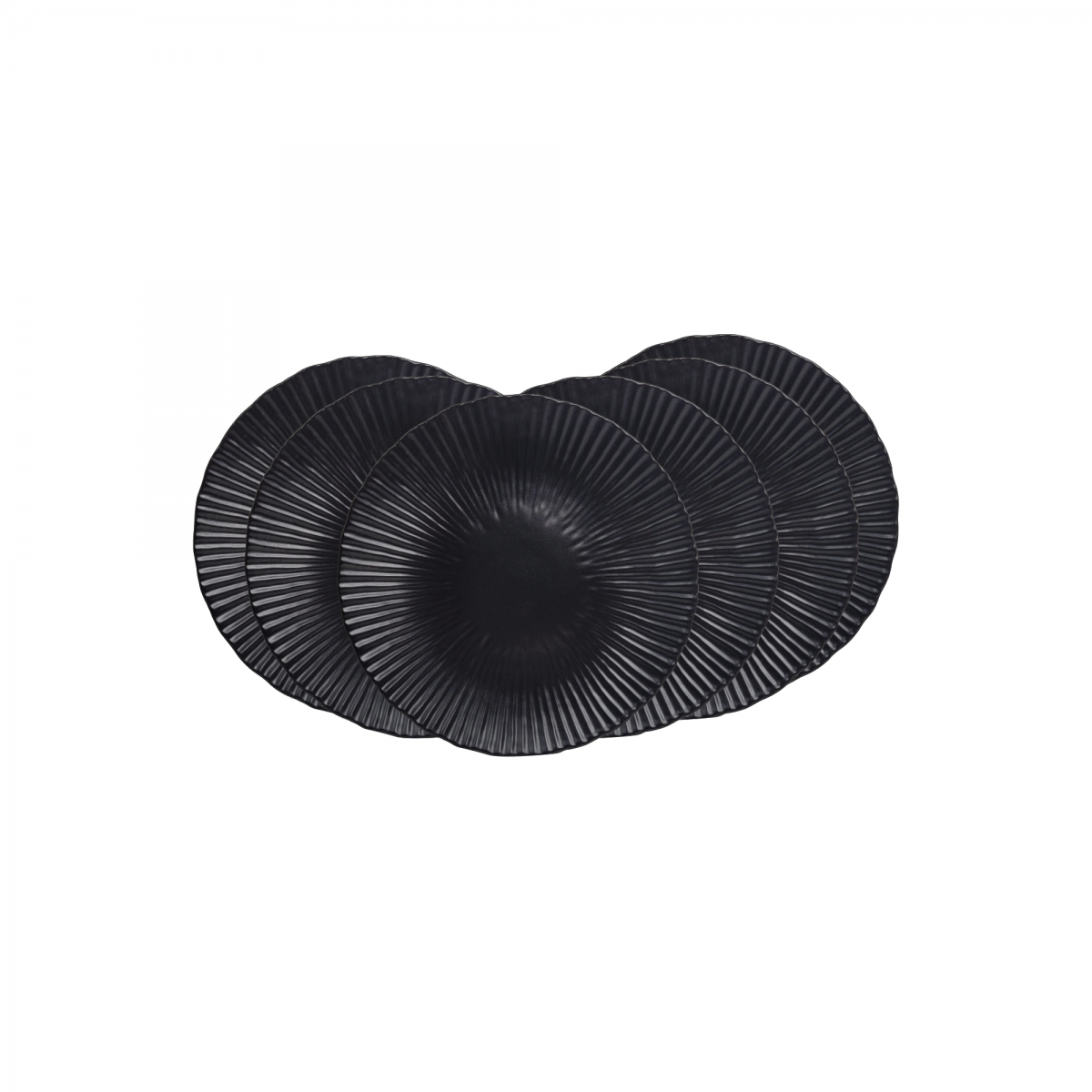 EC-SUG6ASPM-1 Lot de 6 assiettes à dessert noires, SUGAR