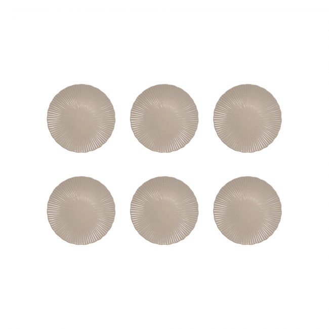 EC-SUG6ASPM-2 Lot de 6 assiettes à dessert sables, SUGAR EC-SUG6ASPM-2 Lot de 6 assiettes à dessert sables, SUGAR
