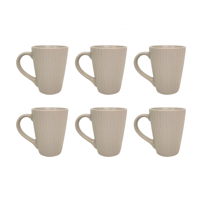 EC-SUG6MUG-2 Lot de 6 mugs sables, SUGAR EC-SUG6MUG-2 Lot de 6 mugs sables, SUGAR