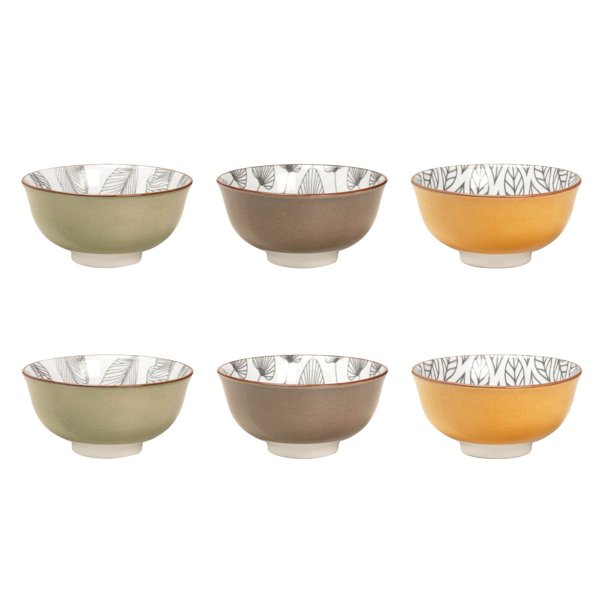 EC-SAS6BOL15 Lot de 6 bols médiums, SASEBO