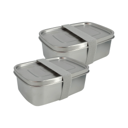 EC-BO2BENTOINOX Lot de 2 Lunch box, GLAMPING EC-BO2BENTOINOX Lot de 2 Lunch box, GLAMPING