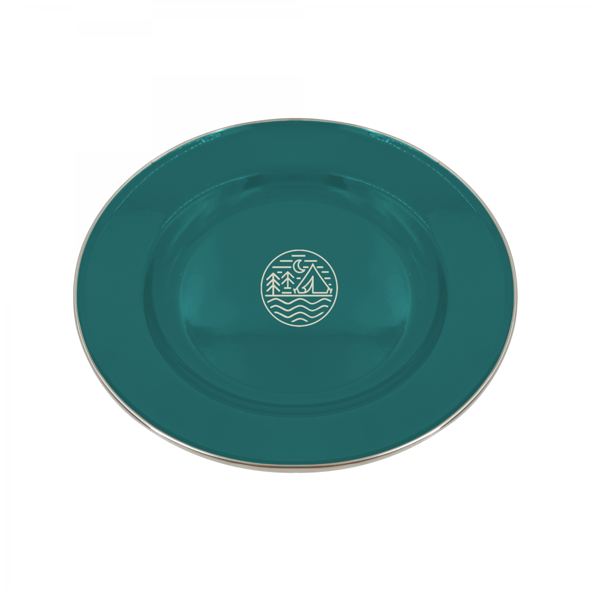 EC-GLA2AS Lot de 2 assiettes en émail, GLAMPING