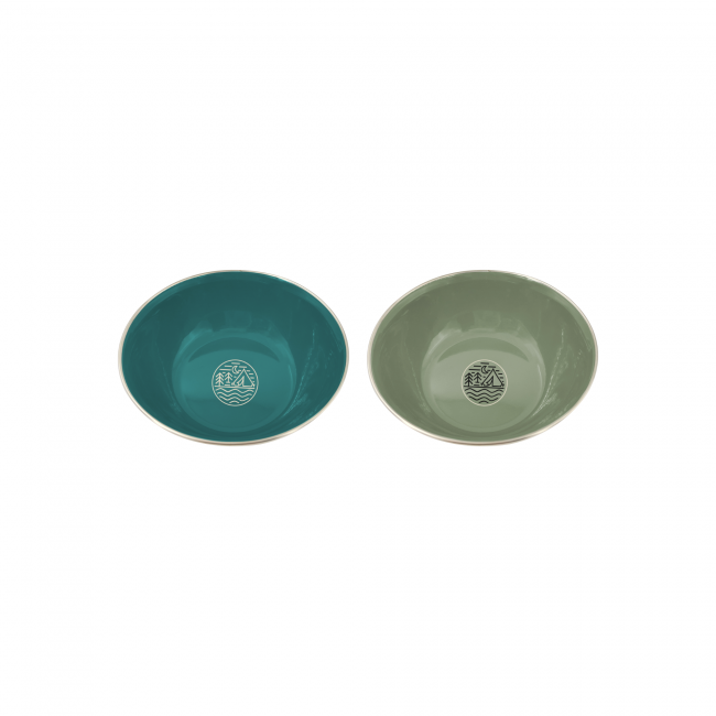 EC-GLA2BOL Lot de 2 bols en émail, GLAMPING EC-GLA2BOL Lot de 2 bols en émail, GLAMPING