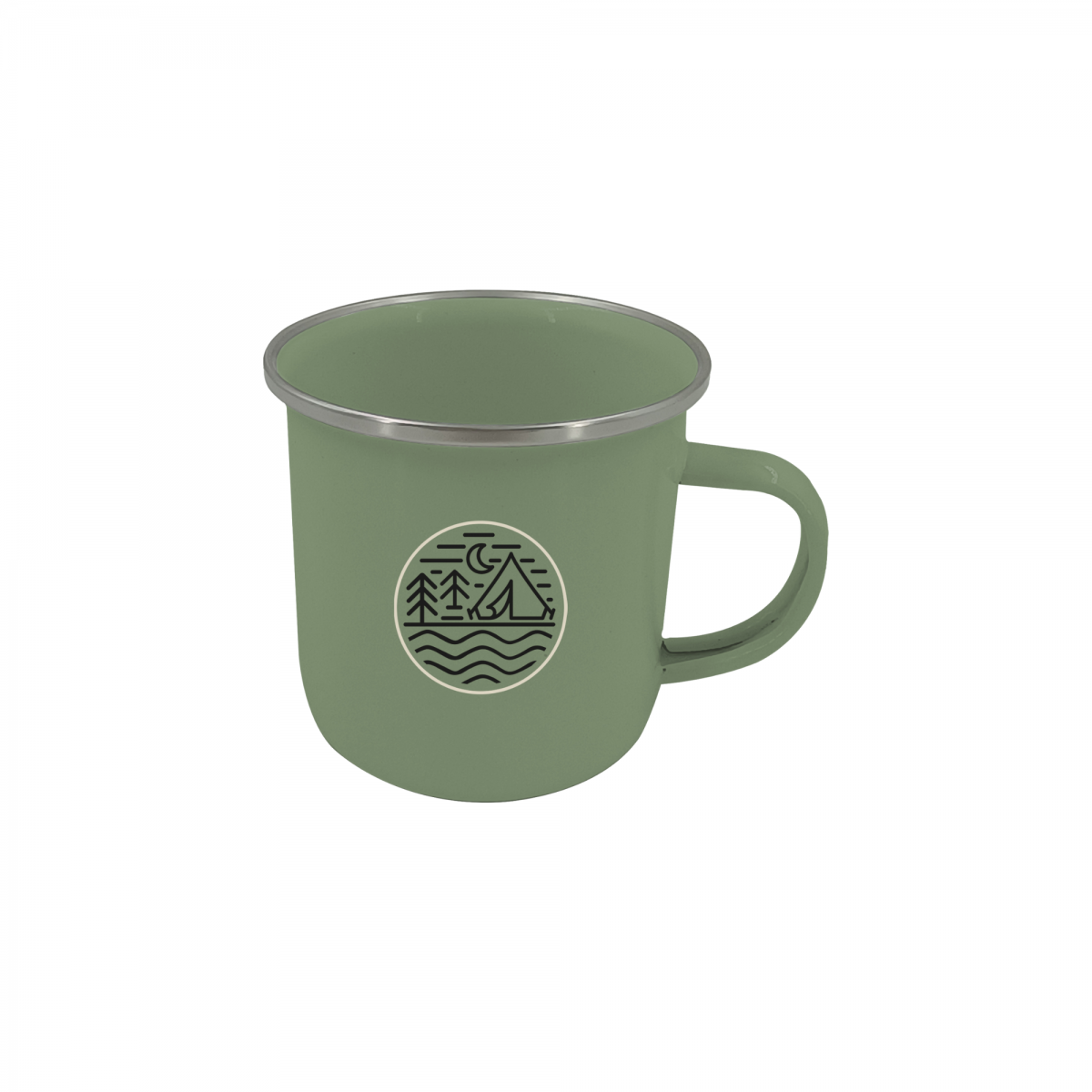 EC-GLA2MUG Lot de 2 mugs en émail, GLAMPING