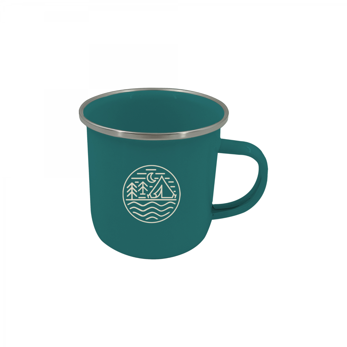 EC-GLA2MUG Lot de 2 mugs en émail, GLAMPING