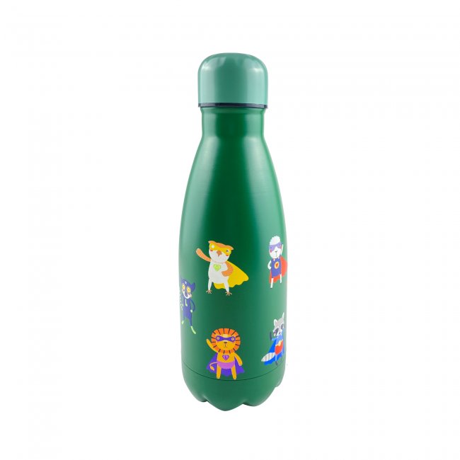 EC-HAPPYBOTTLE3 Bouteille isotherme enfant design Héros, HAPPY BOTTLE EC-HAPPYBOTTLE3 Bouteille isotherme enfant design Héros, HAPPY BOTTLE