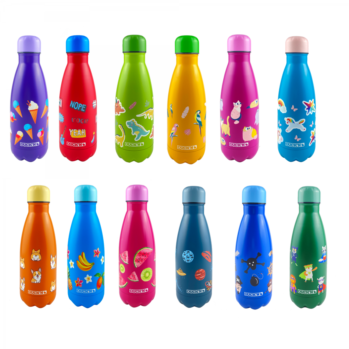 EC-HAPPYBOTTLE8 Bouteille isotherme enfant design TEEN, HAPPY BOTTLE