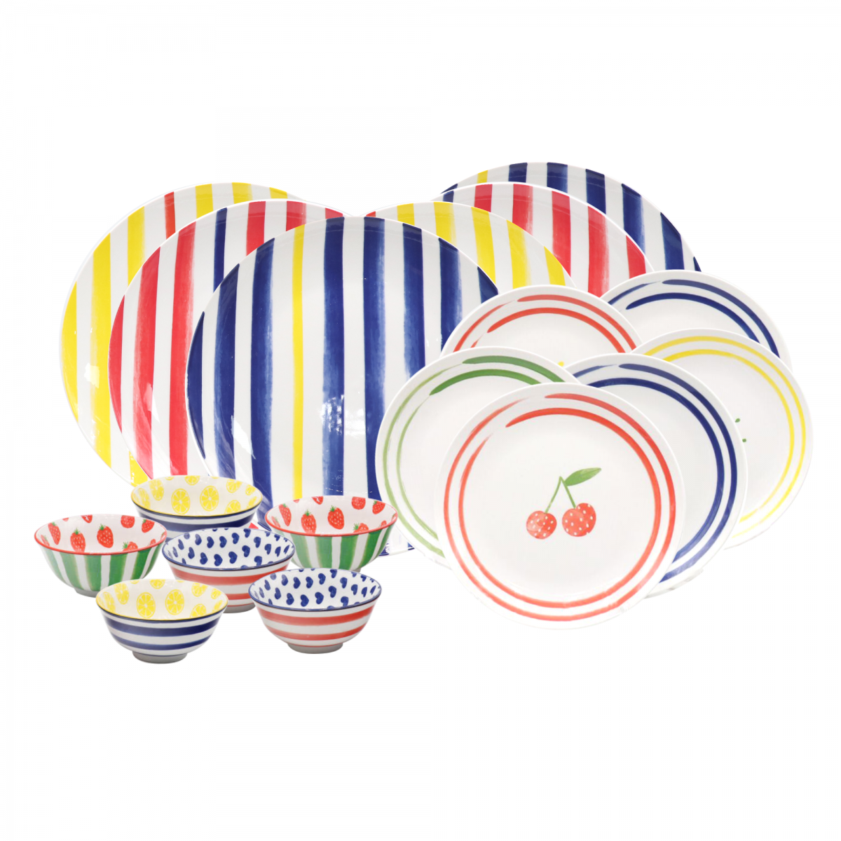EC-LPCSERV18 Service d'assiettes et bols 18 pièces, LE PETIT CABANON