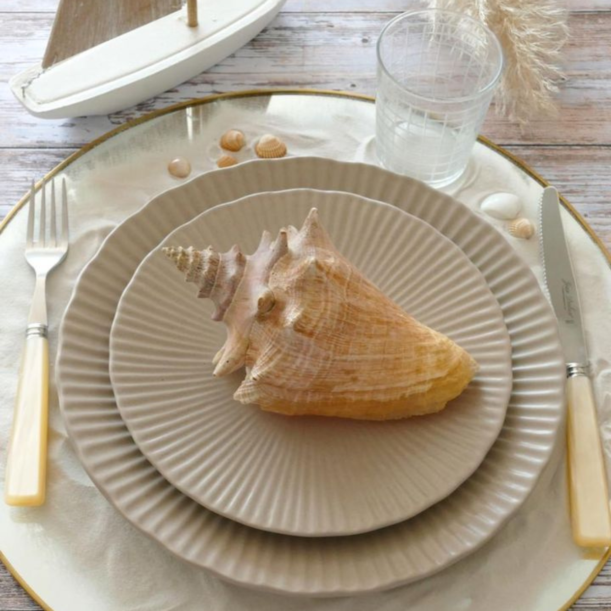 EC-SUG6ASPM-2 Lot de 6 assiettes à dessert sables, SUGAR