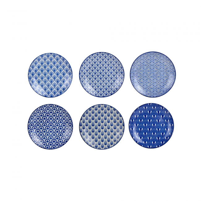 EC-AZU6ASPM Lot de 6 petites assiettes à dessert, AZULI EC-AZU6ASPM Lot de 6 petites assiettes à dessert, AZULI
